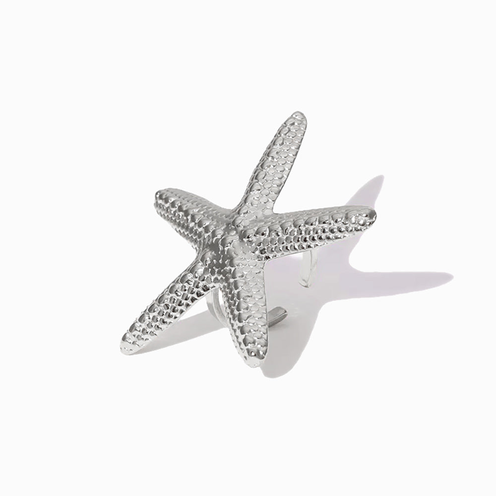 Anel Estrela do Mar Aço Inoxidável