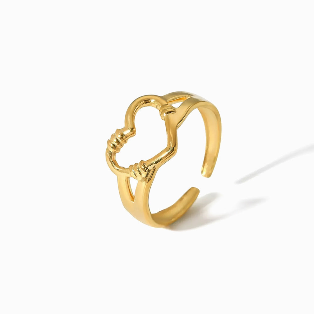 Ane Coração Ajustável Aço Inoxidável
