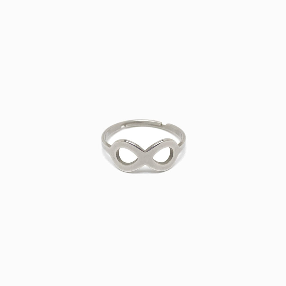 Anel Ajustável Símbolo do Infinito Aço Inoxidável