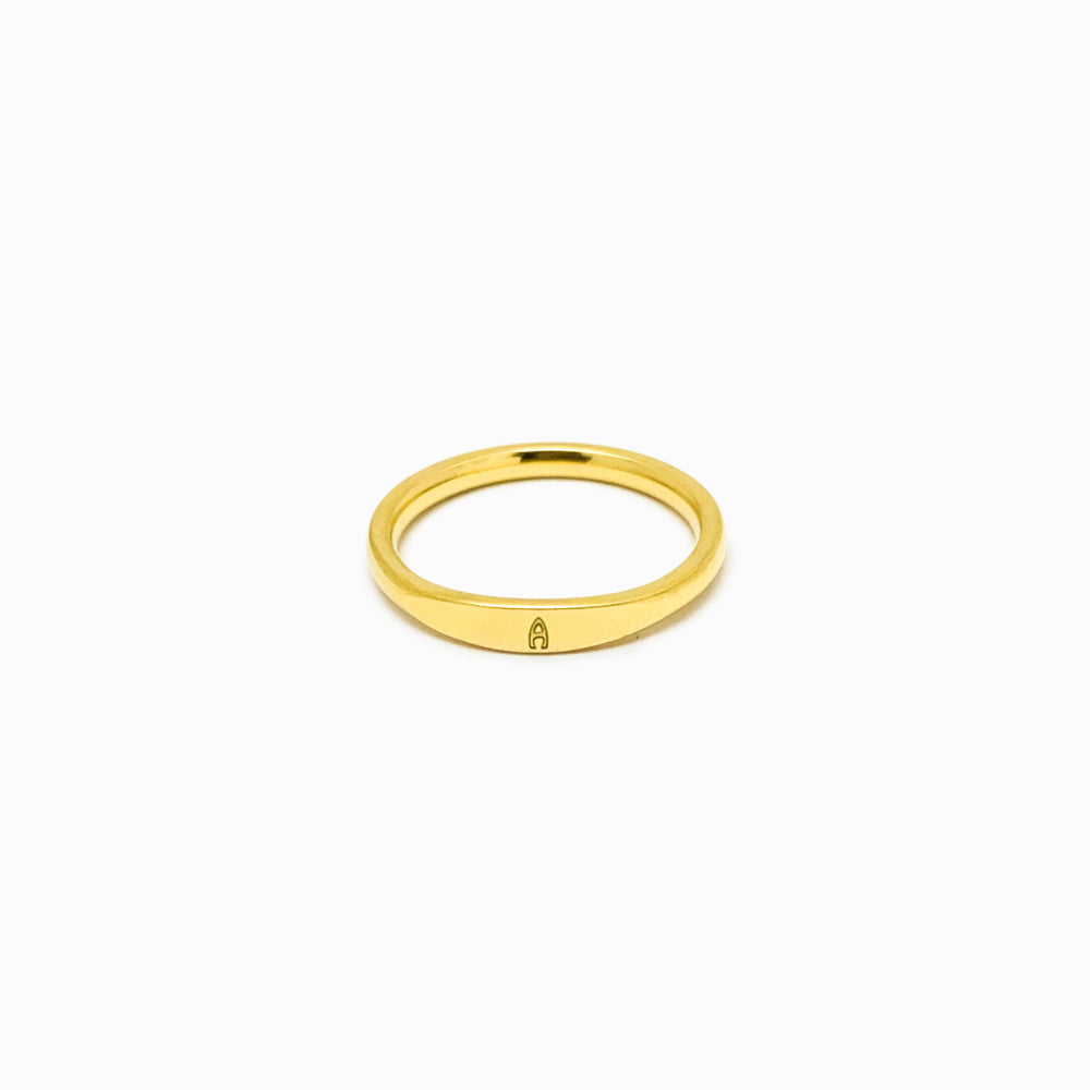 Anel com Inicial Aço Inoxidável 17.6mm