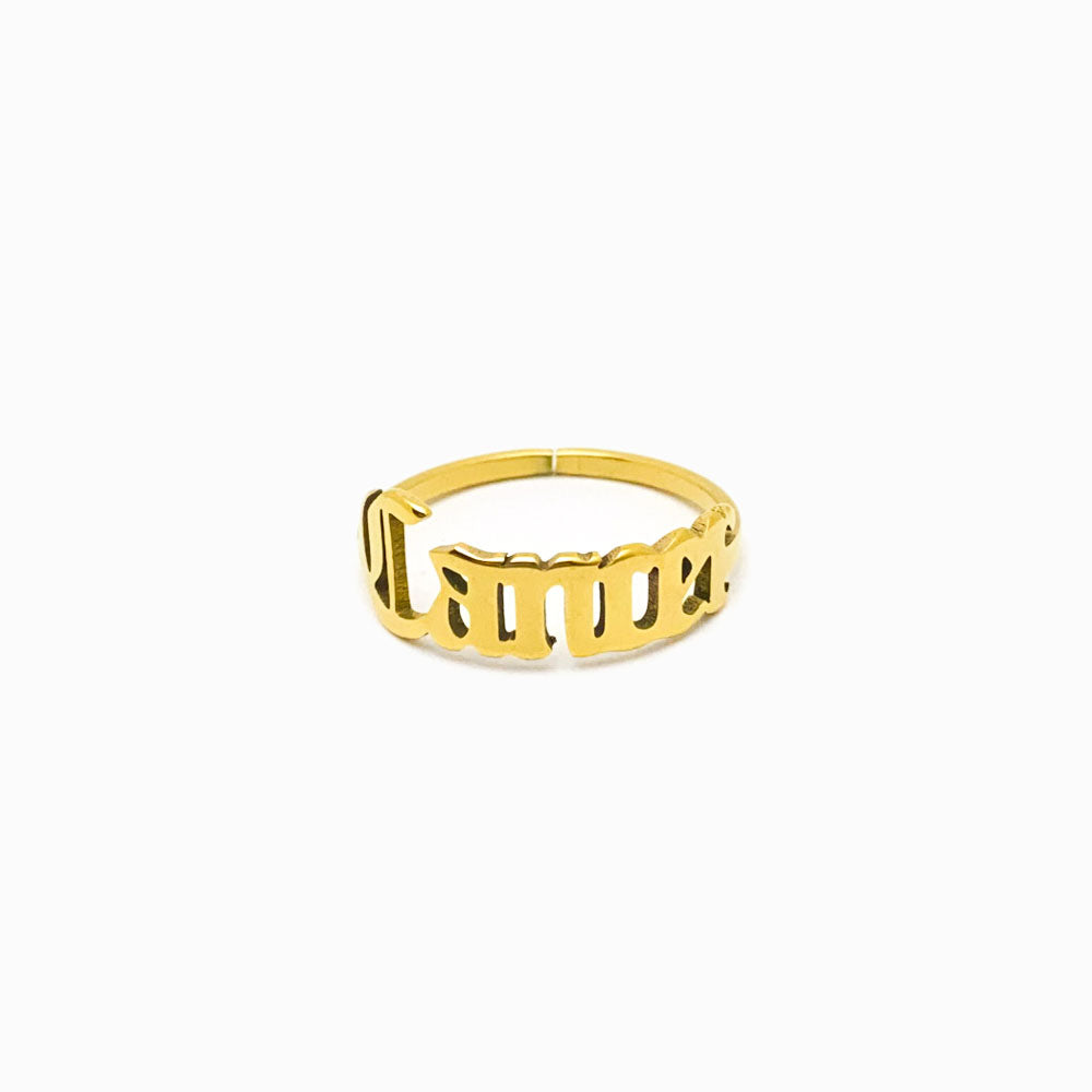 Anel Signo Ajustável Aço Inoxidável