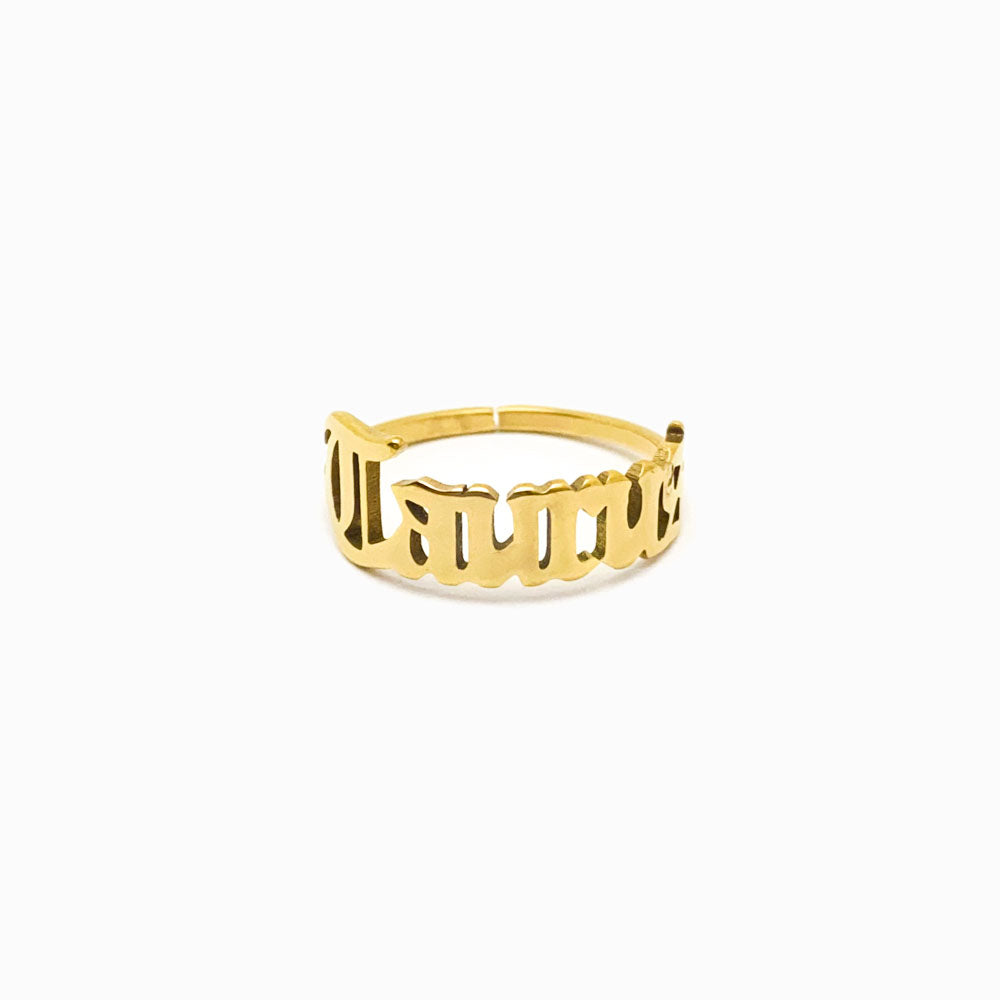 Anel Signo Ajustável Aço Inoxidável