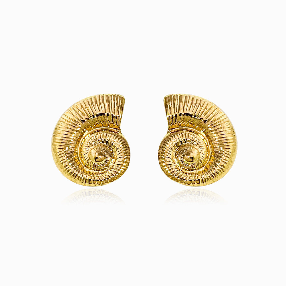 Brincos Caracol em Aço Inoxidável 27x23mm