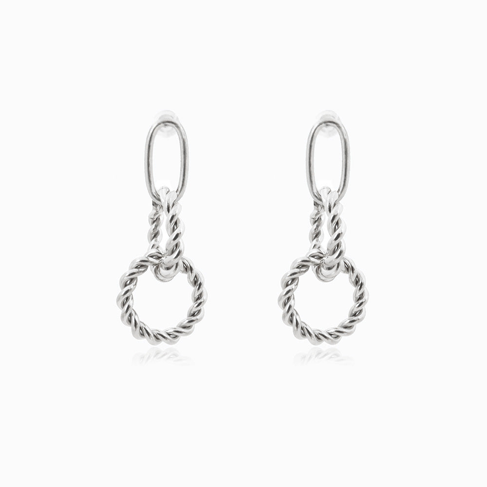 Brincos de Argolas 36x16mm em Aço Inoxidável