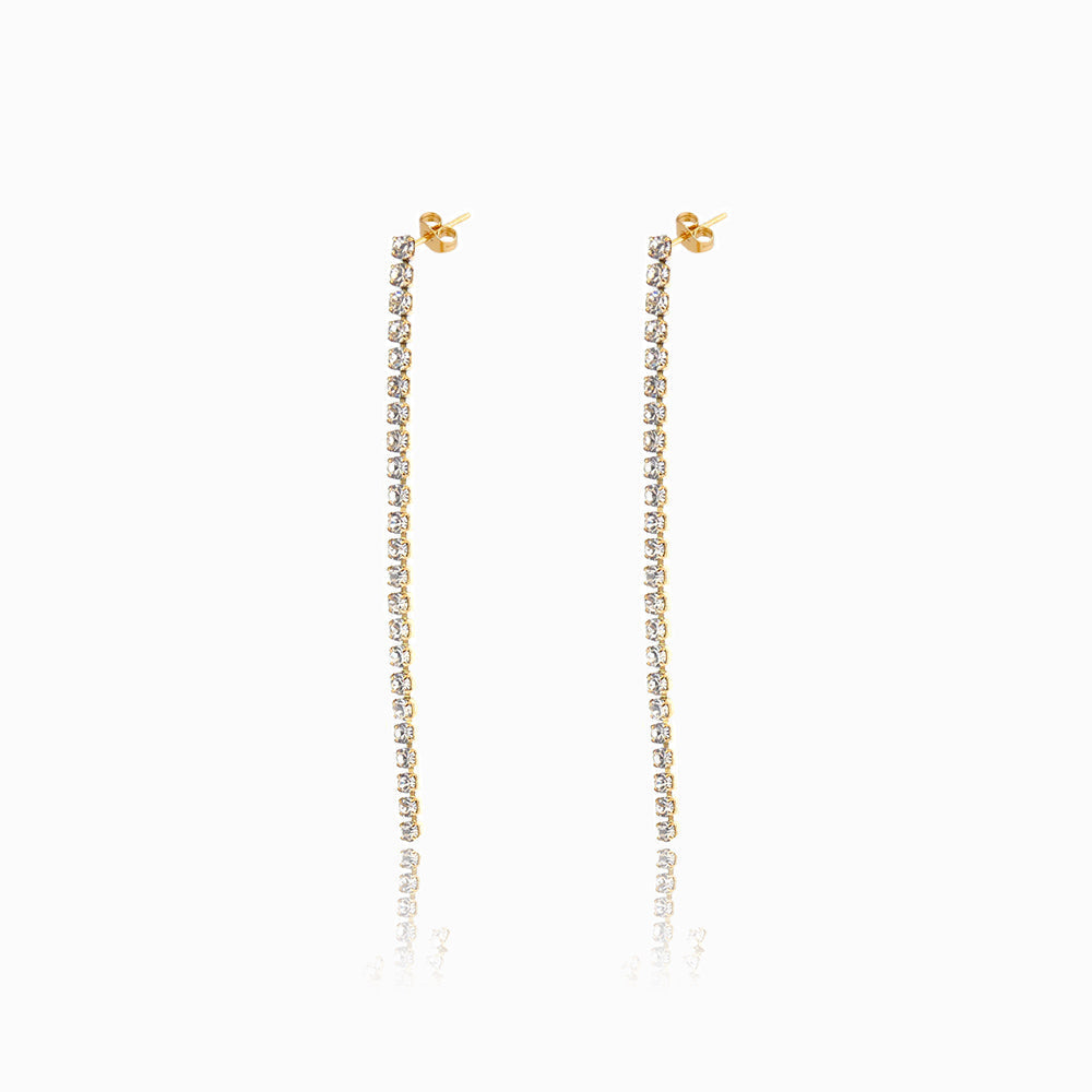 Brincos Brilhantes 100x2mm em Aço Inoxidável