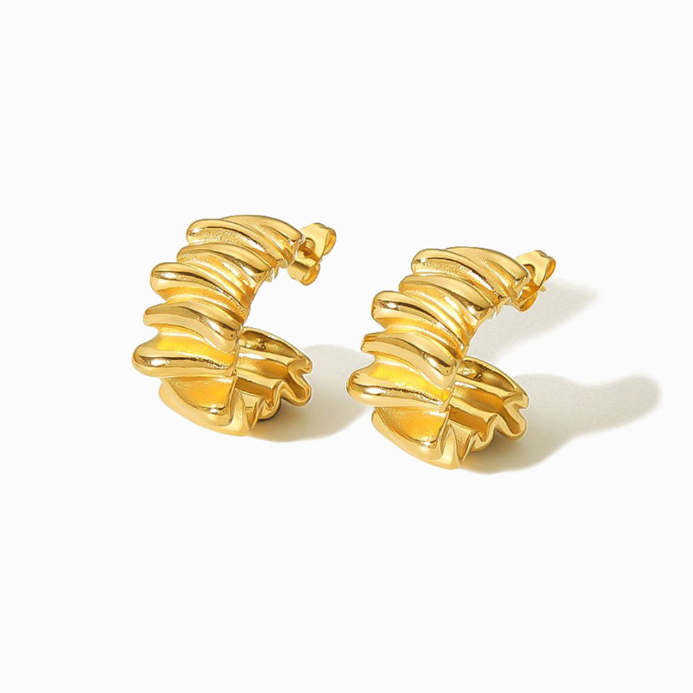 Brincos Geométricos em Aço Inoxidável 22x12mm