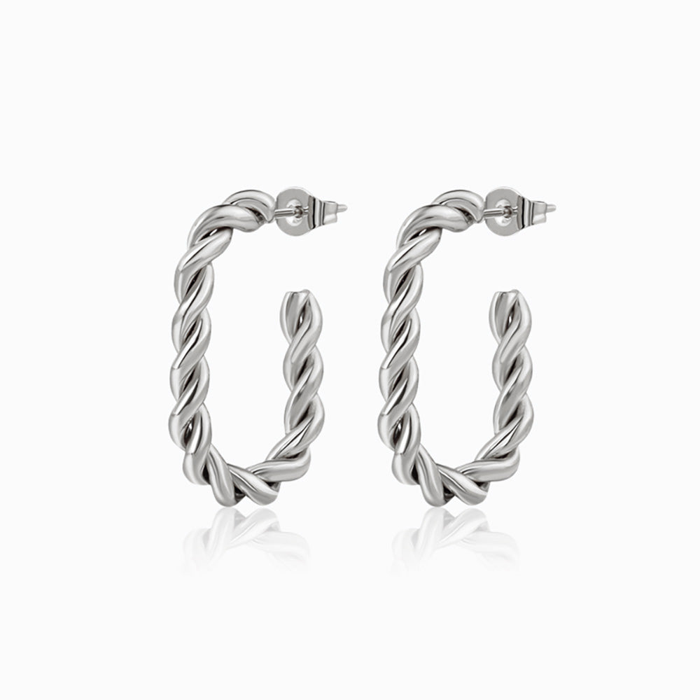 Brincos de Argola em Aço Inoxidável 26x16mm