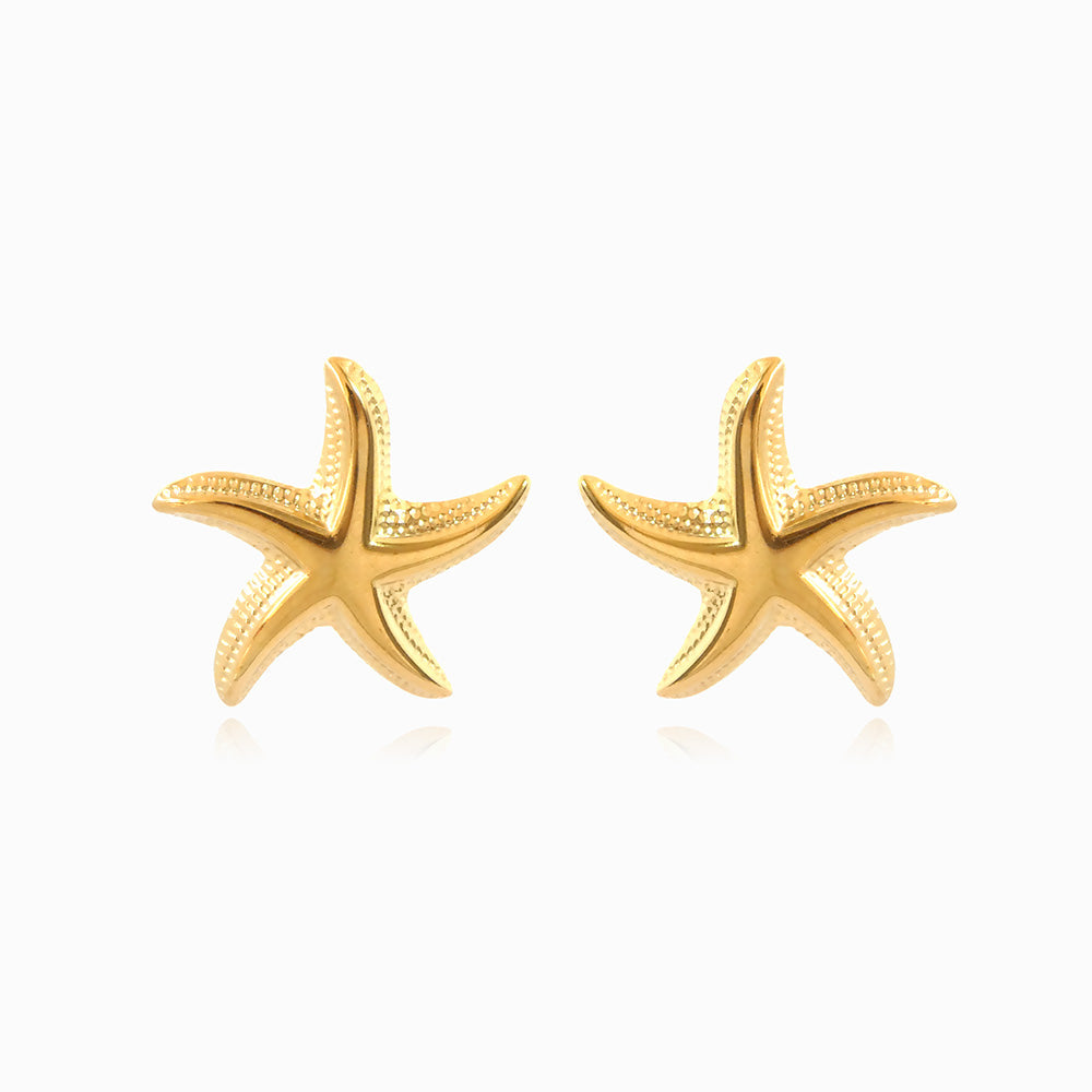 Brincos Estrela do Mar em Aço Inoxidável 25x24mm