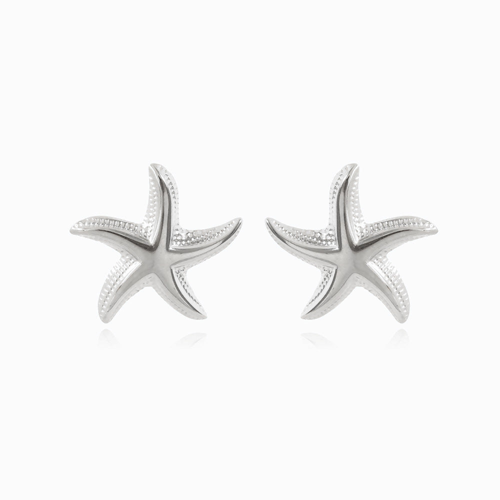 Brincos Estrela do Mar em Aço Inoxidável 25x24mm