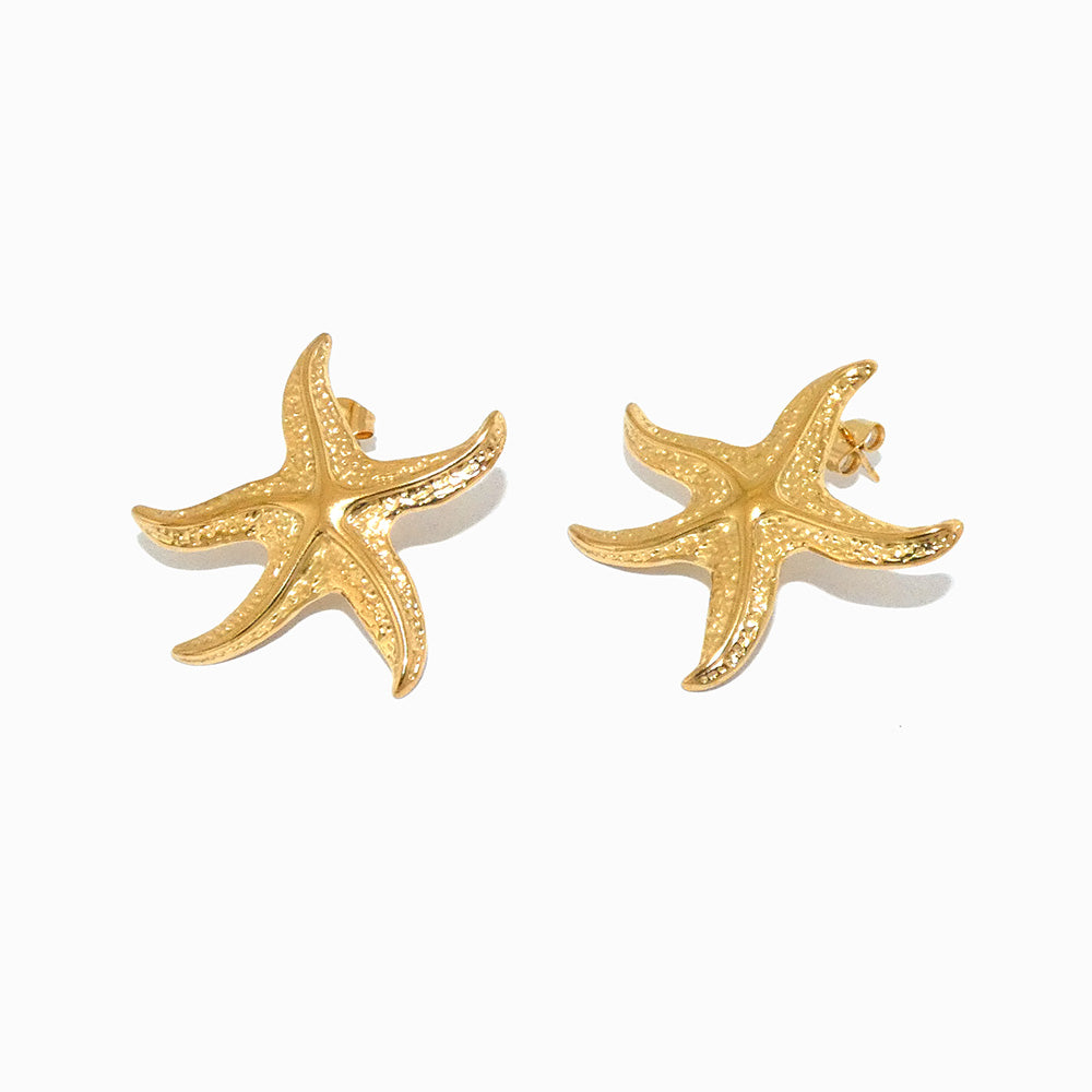 Brincos Estrela do Mar em Aço Inoxidável 35x35mm