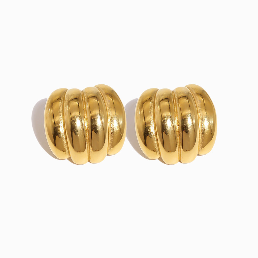 Brincos Geométricos em Aço Inoxidável 26x25mm