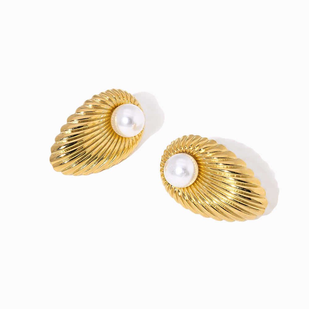 Brincos Geométricos em Aço Inoxidável 24x16mm