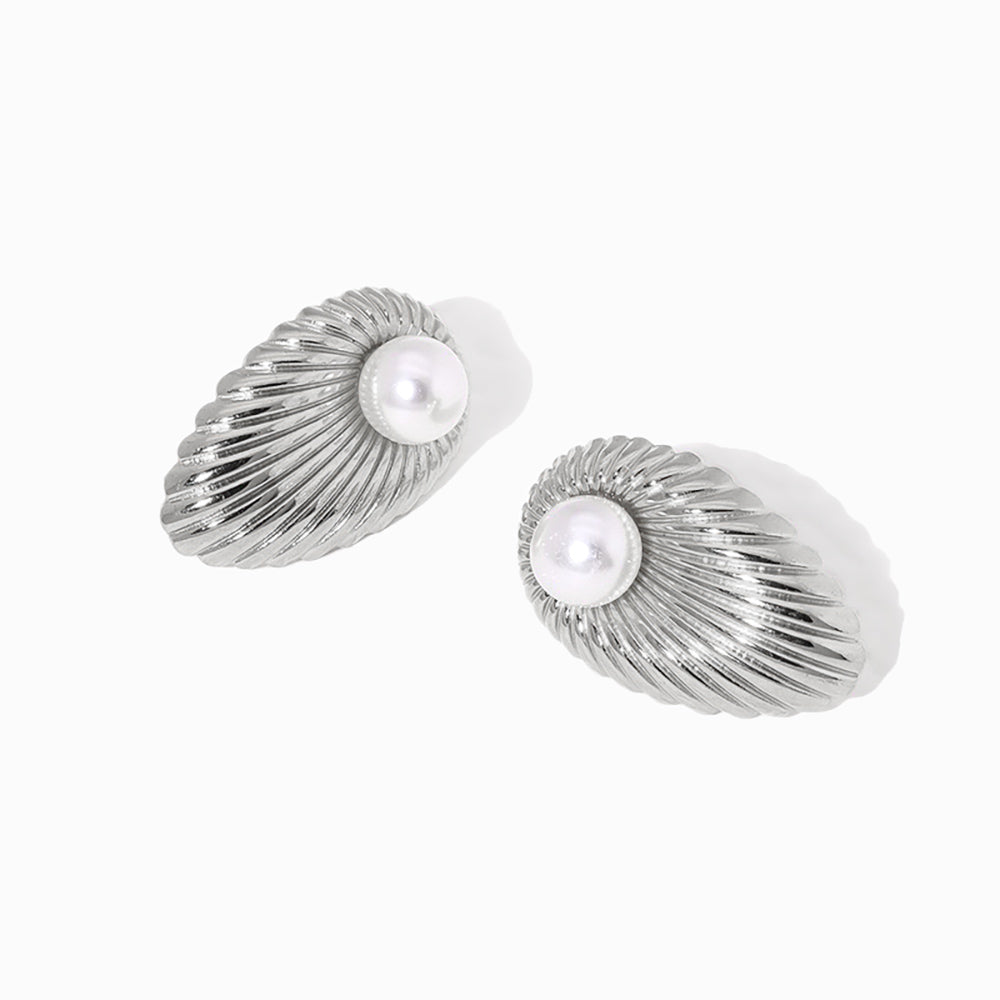 Brincos Geométricos em Aço Inoxidável 24x16mm