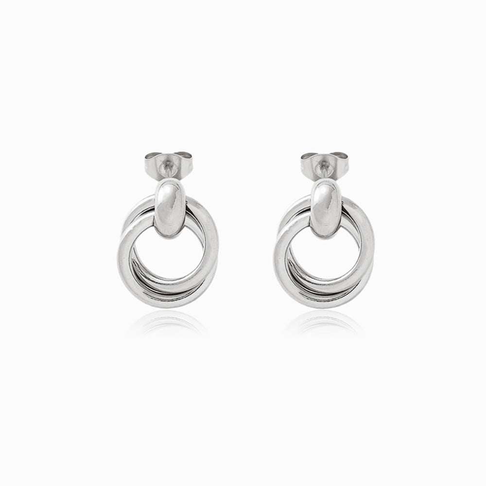 Brincos Geométricos em Aço Inoxidável 17x13mm