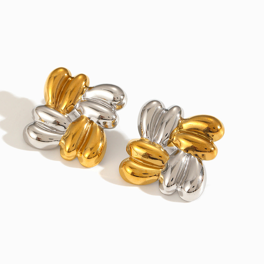 Brincos Geométricos em Aço Inoxidável 27mm