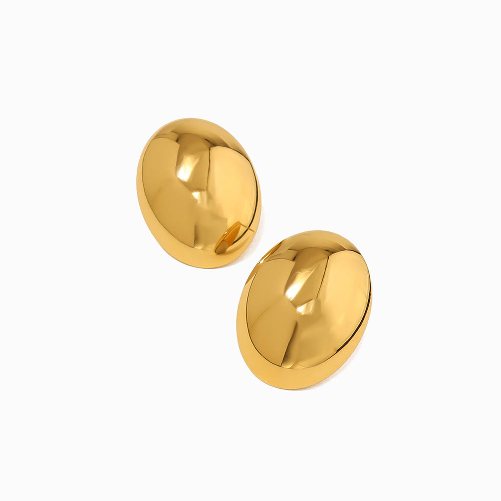 Brincos Geométricos em Aço Inoxidável 23x18mm