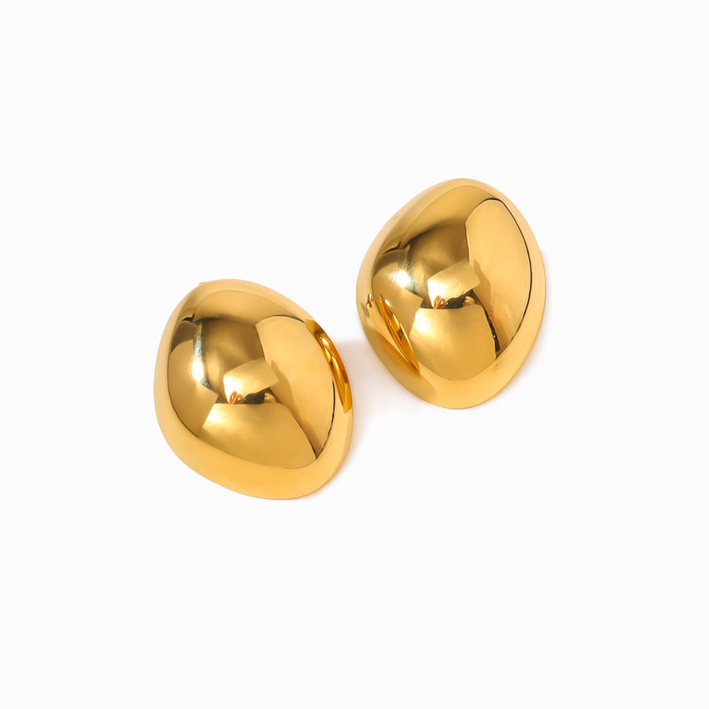 Brincos Geométricos em Aço Inoxidável 25x20mm