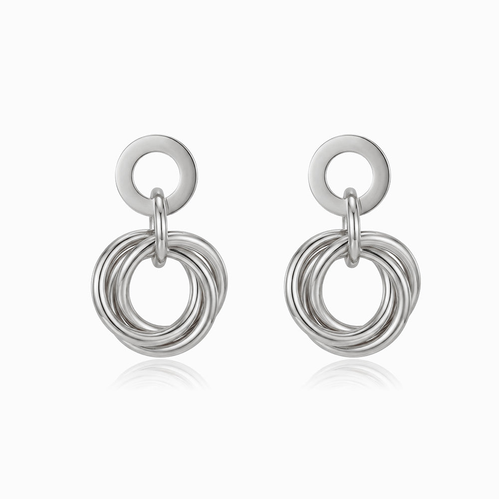 Brincos Geométricos em Aço Inoxidável 25x18mm