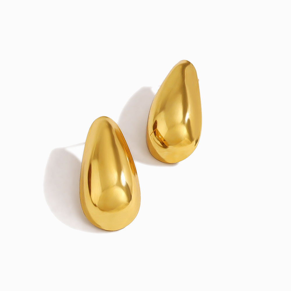 Brincos Gota em Aço Inoxidável 27x14mm