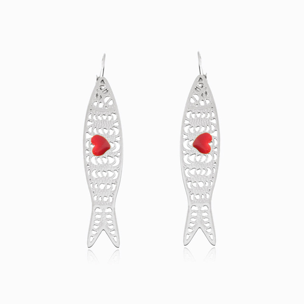 Brincos Sardinha em Aço Inoxidável 65x13mm