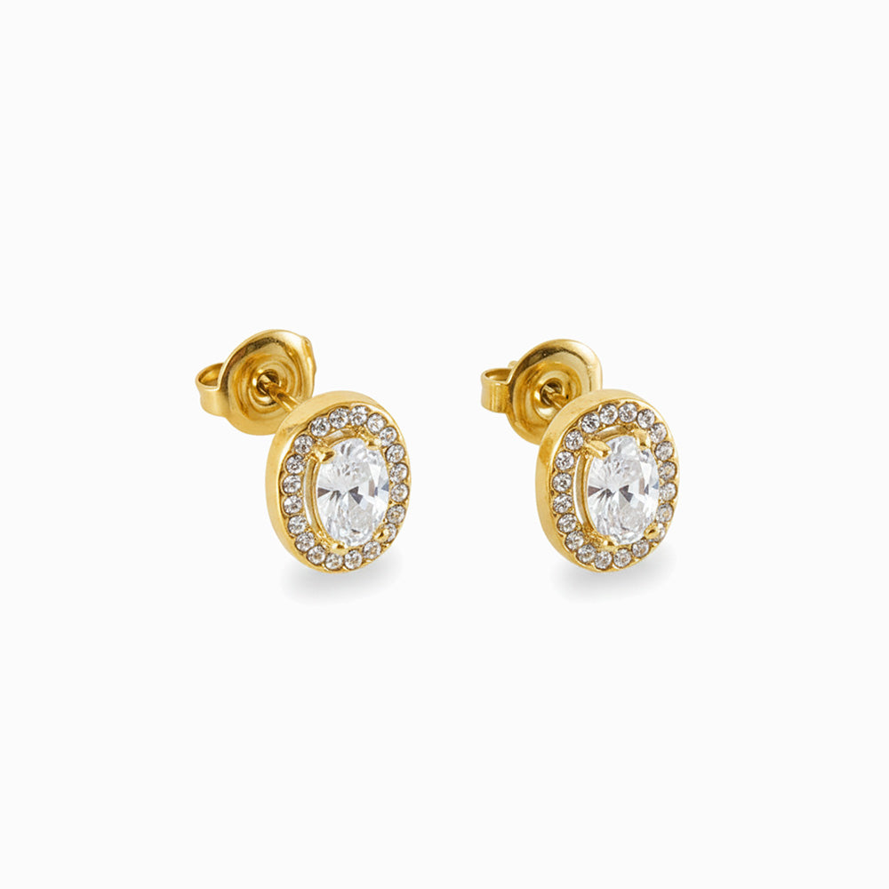 Brincos Vintage em Aço Inoxidável 10.5x8.5mm
