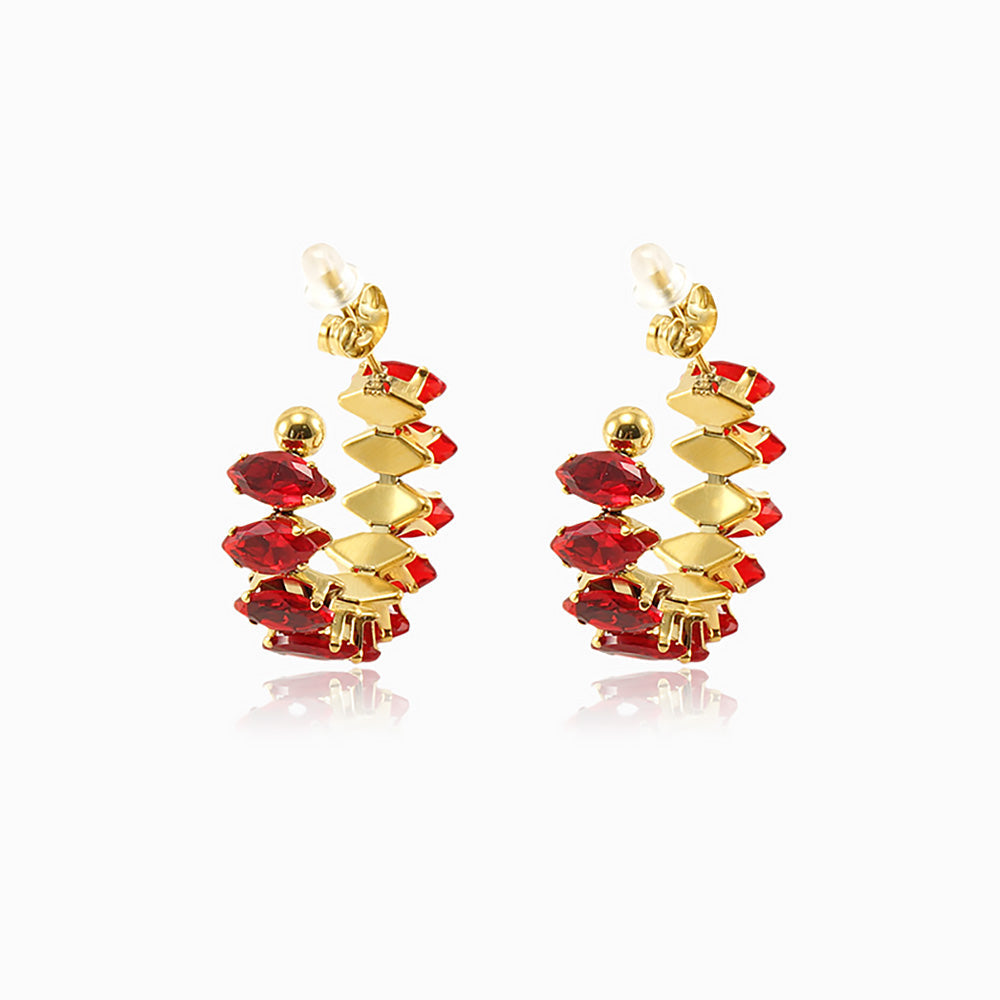 Brincos com Zircónia em Aço Inoxidável 30mm