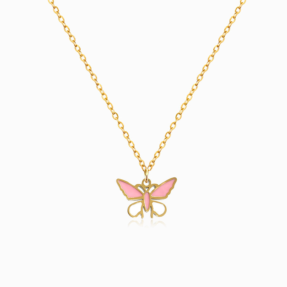 Colar Borboleta em Aço Inoxidável