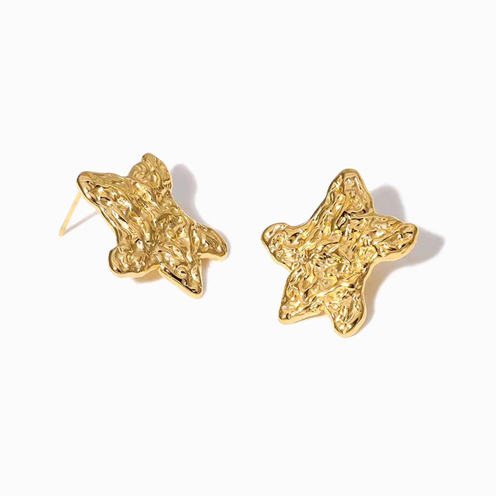 Brincos Estrela do Mar em Aço Inoxidável 23x21mm