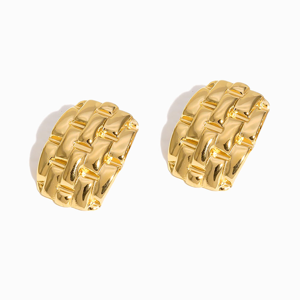 Brincos Fashion em Aço Inoxidável 29x20mm