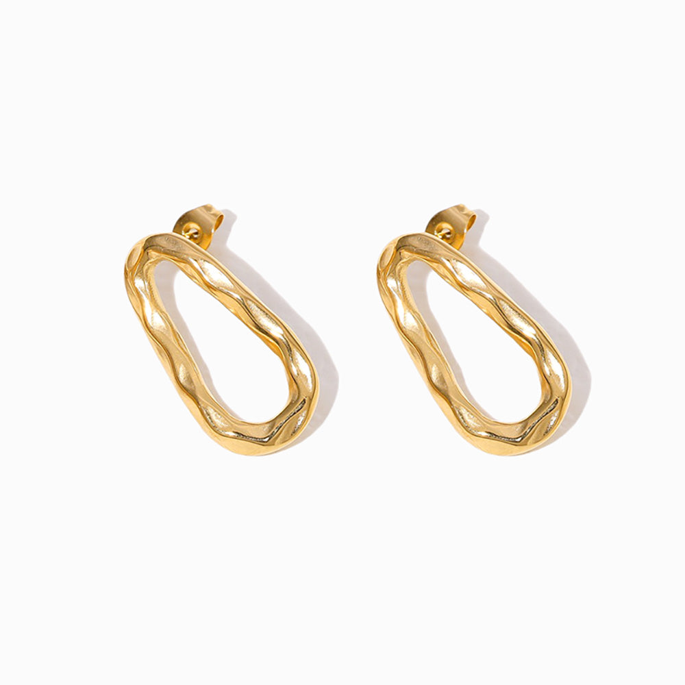 Brincos Fashion em Aço Inoxidável 25x13mm