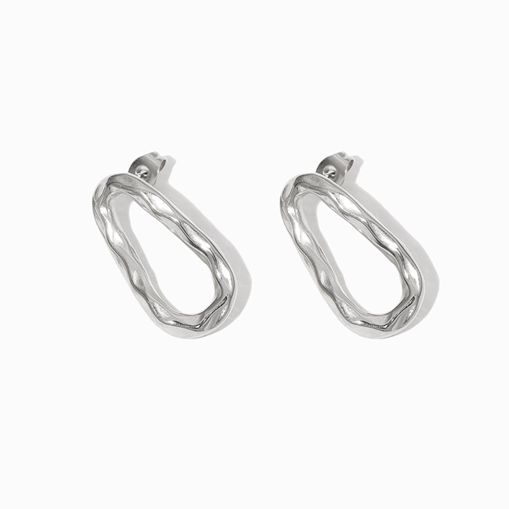 Brincos Fashion em Aço Inoxidável 25x13mm