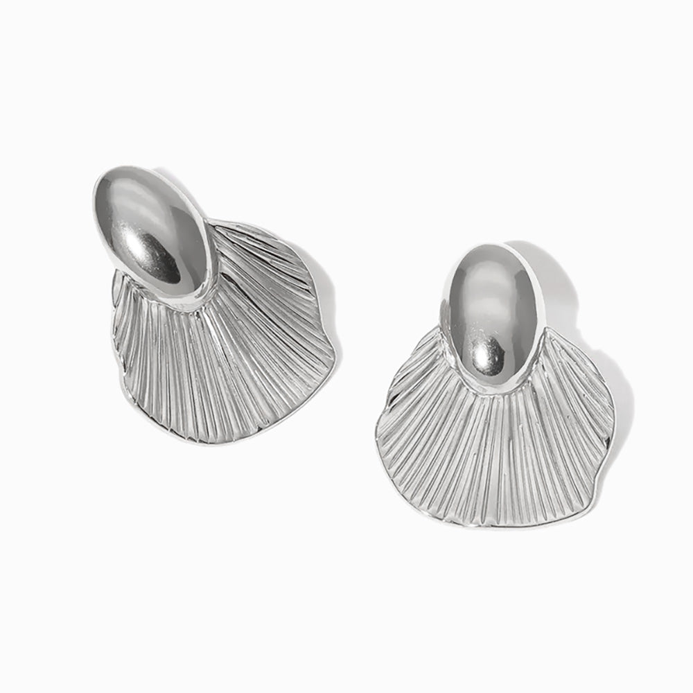 Brincos Cauda de Sereia em Aço Inoxidável 38x30mm