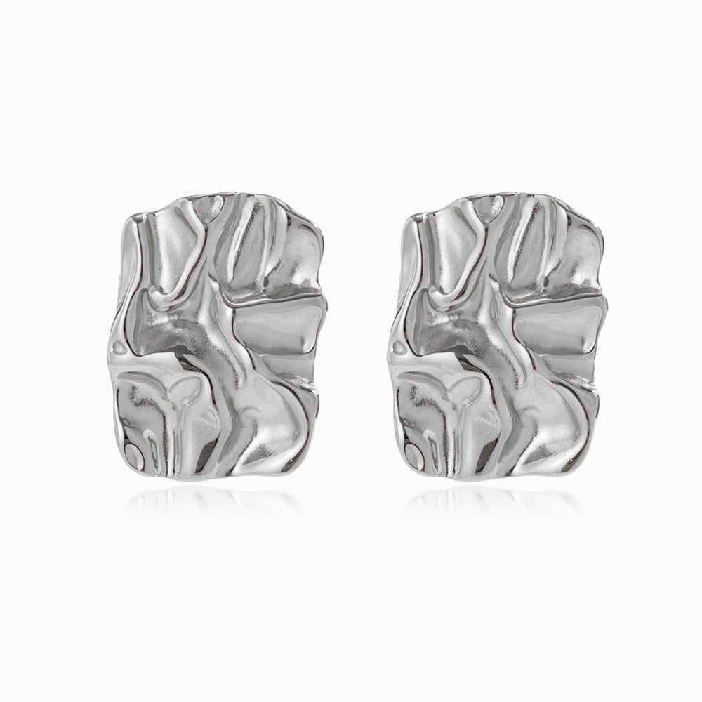 Brincos Geométricos em Aço Inoxidável 31x23mm