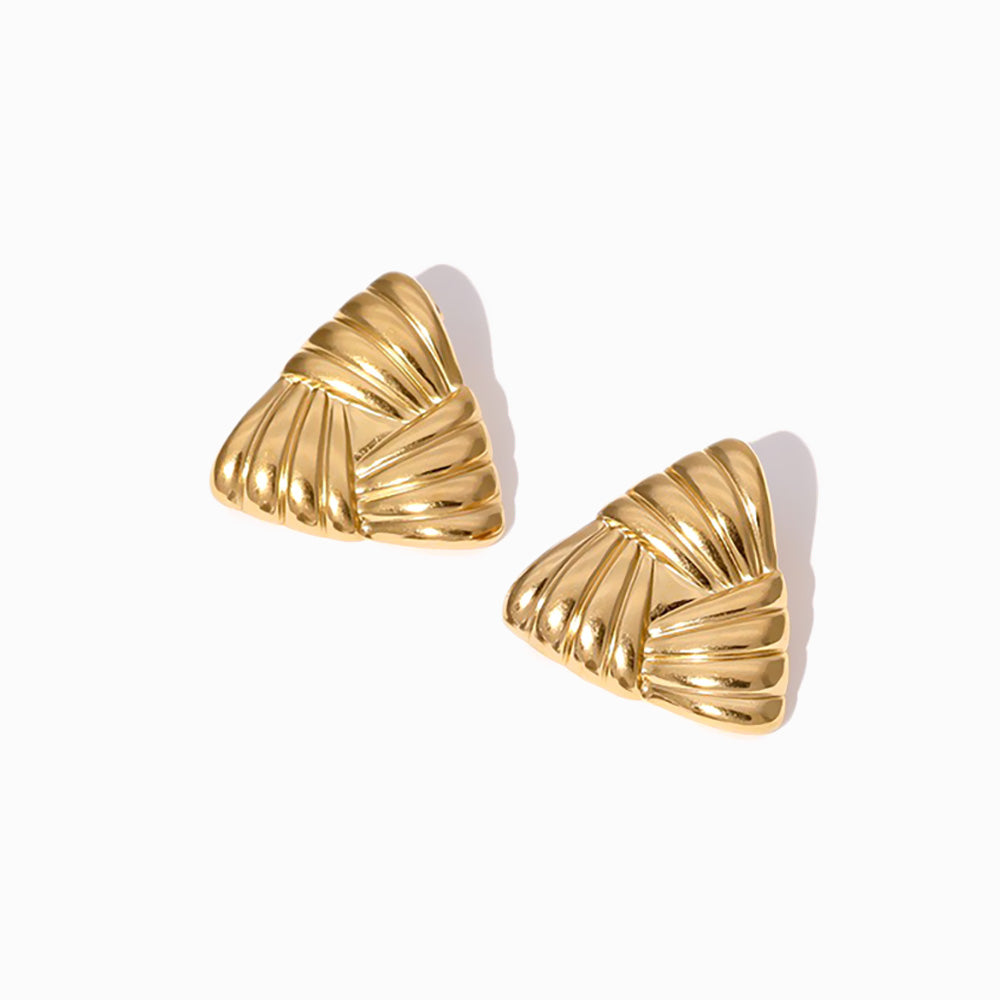 Brincos Geométricos em Aço Inoxidável 30x28mm