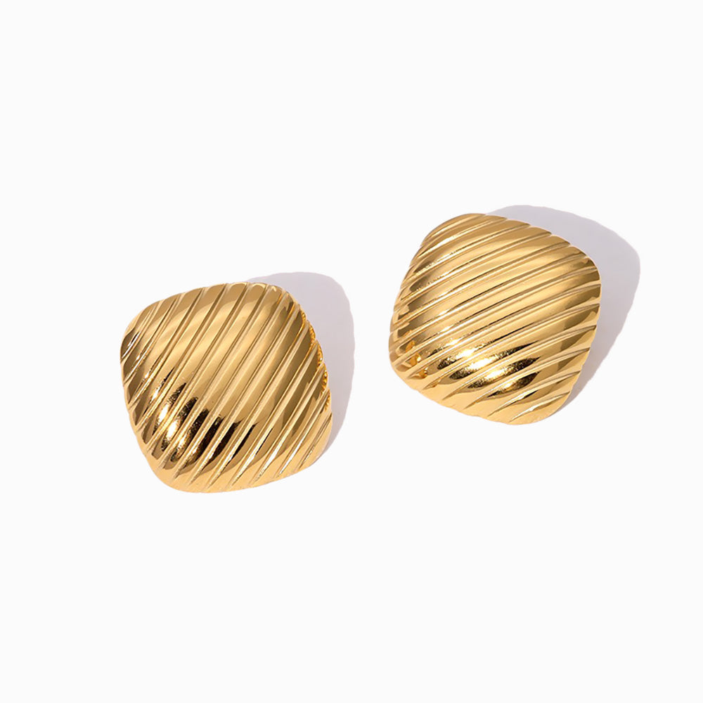 Brincos Geométricos em Aço Inoxidável 23x23mm