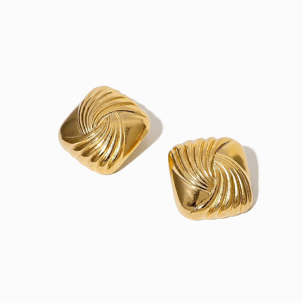 Brincos Geométricos em Aço Inoxidável 27x27mm