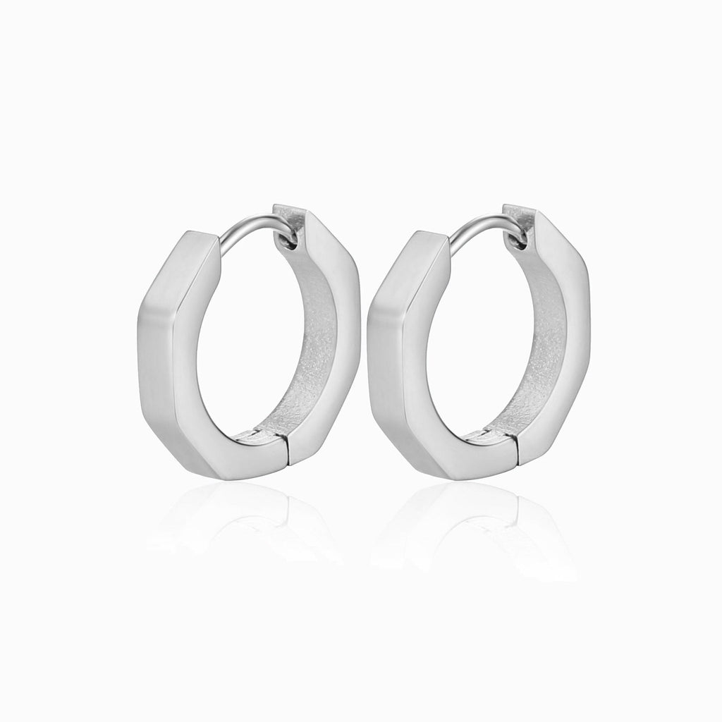 Brincos Geométricos em Aço Inoxidável 16x16mm