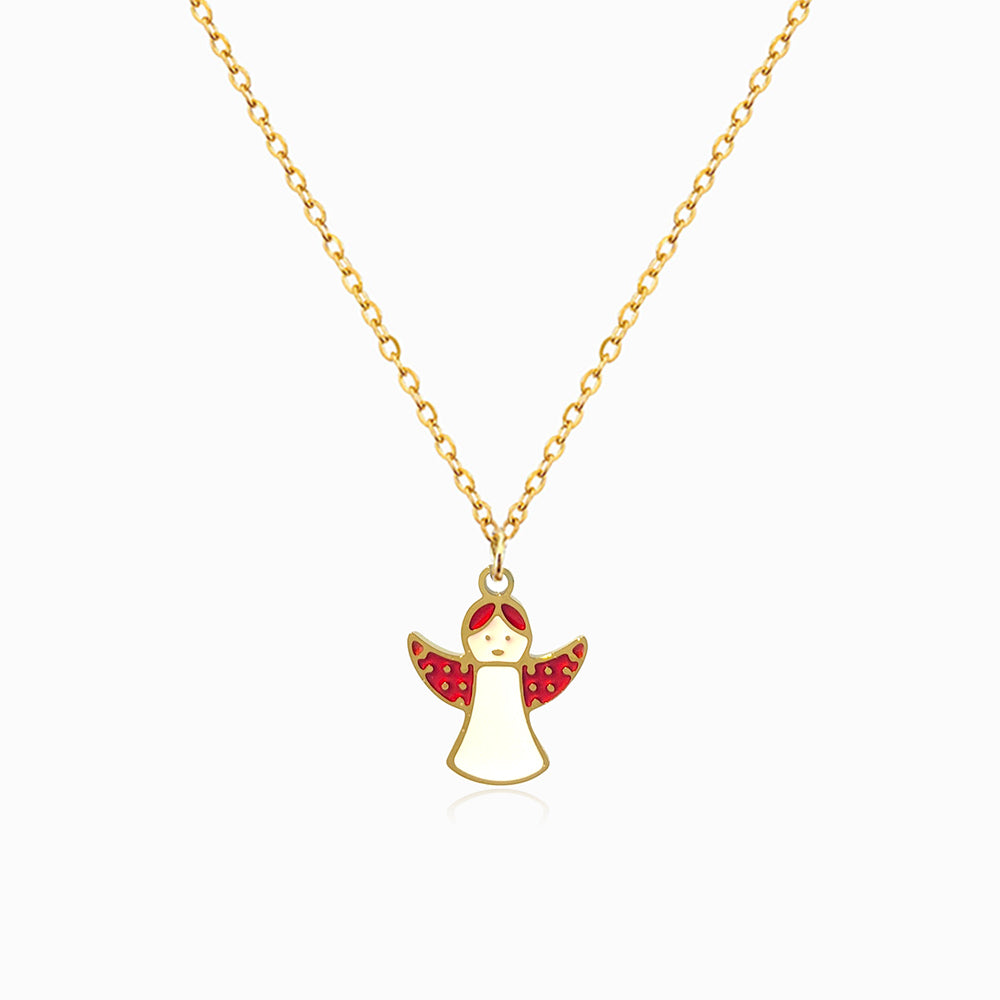 Colar Natal Anjo em Aço Inoxidável