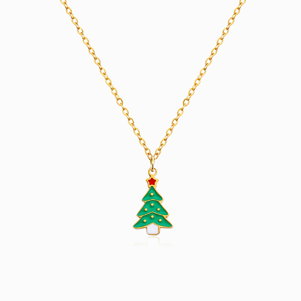 Colar Árvore Natal em Aço Inoxidável