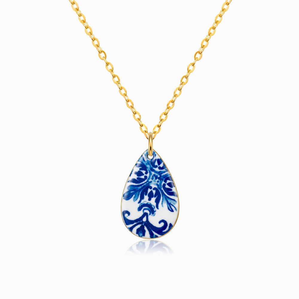 Colar Azulejo em Aço Inoxidável
