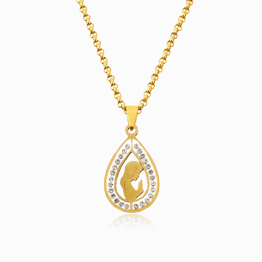 Colar Nossa Senhora em Aço Inoxidável