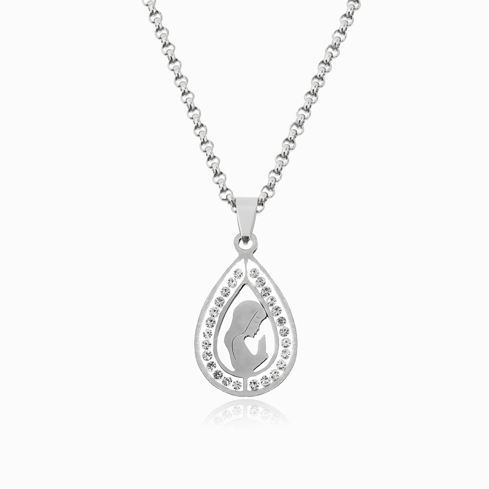 Colar Nossa Senhora em Aço Inoxidável