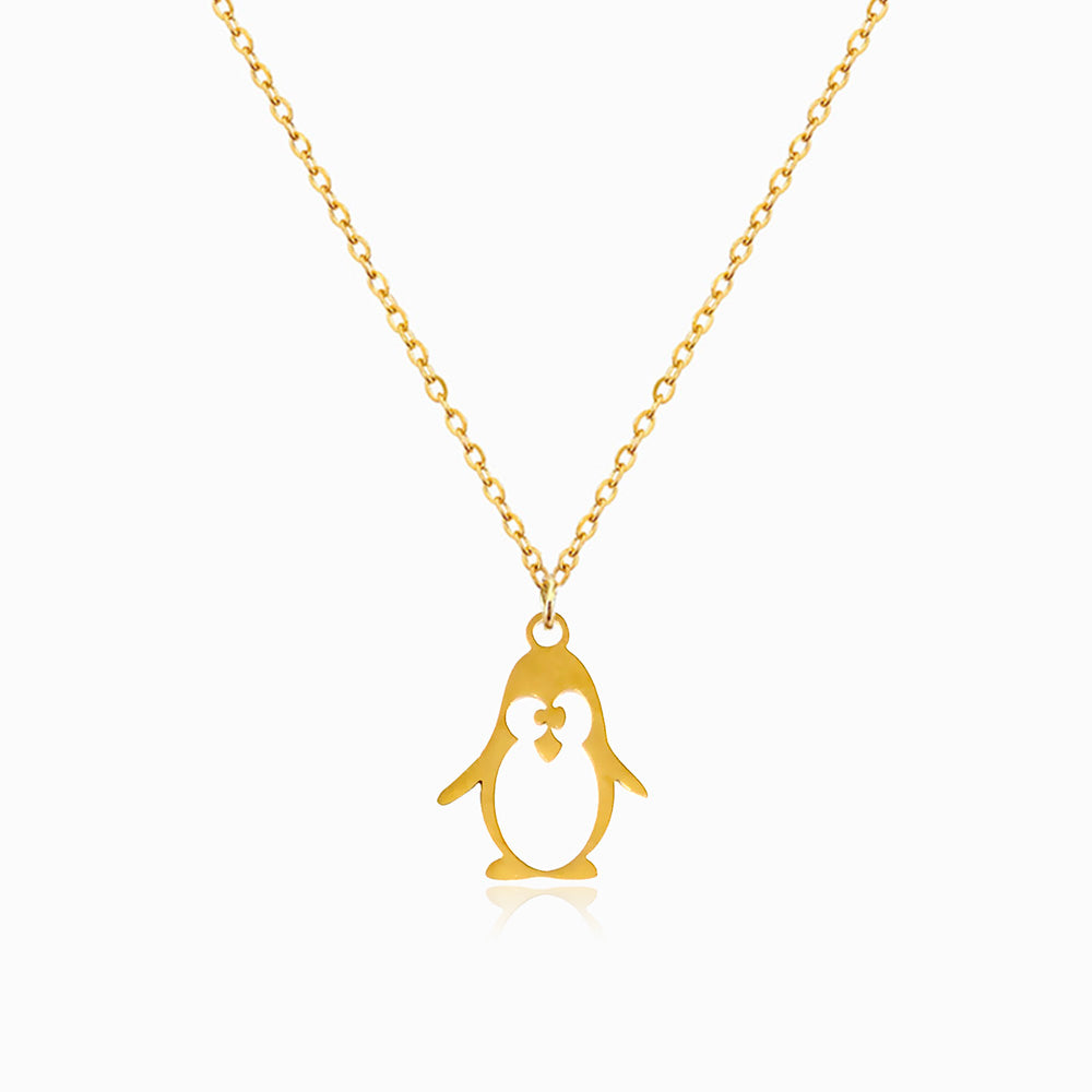 Colar Pinguim Infantil em Aço Inoxidável