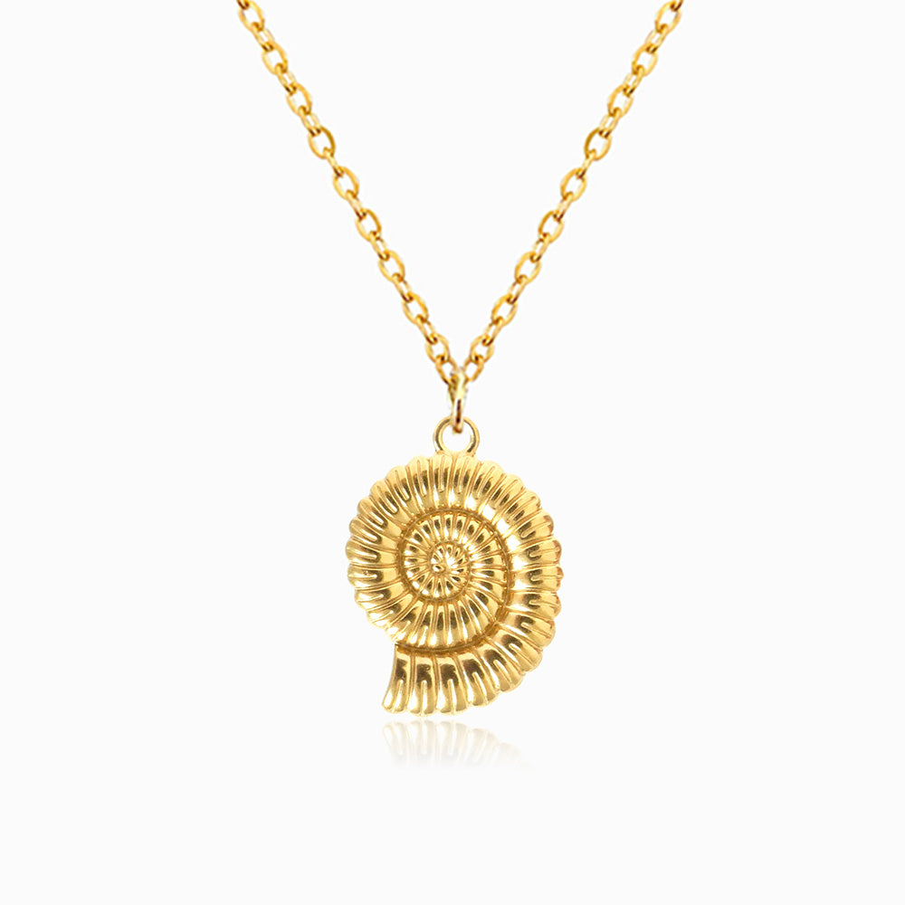 Colar Concha de Caracol em Aço Inoxidável