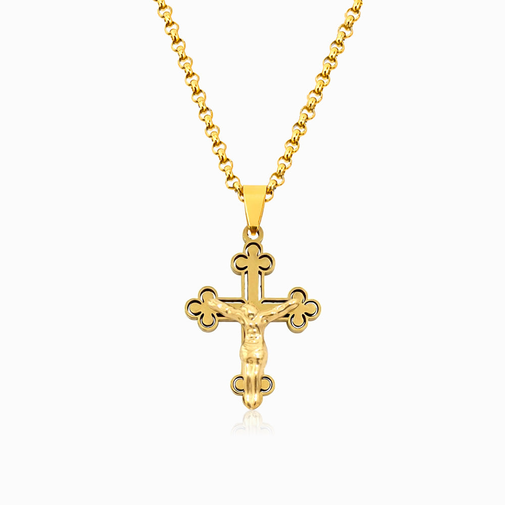 Colar Crucifixo em Aço Inoxidável