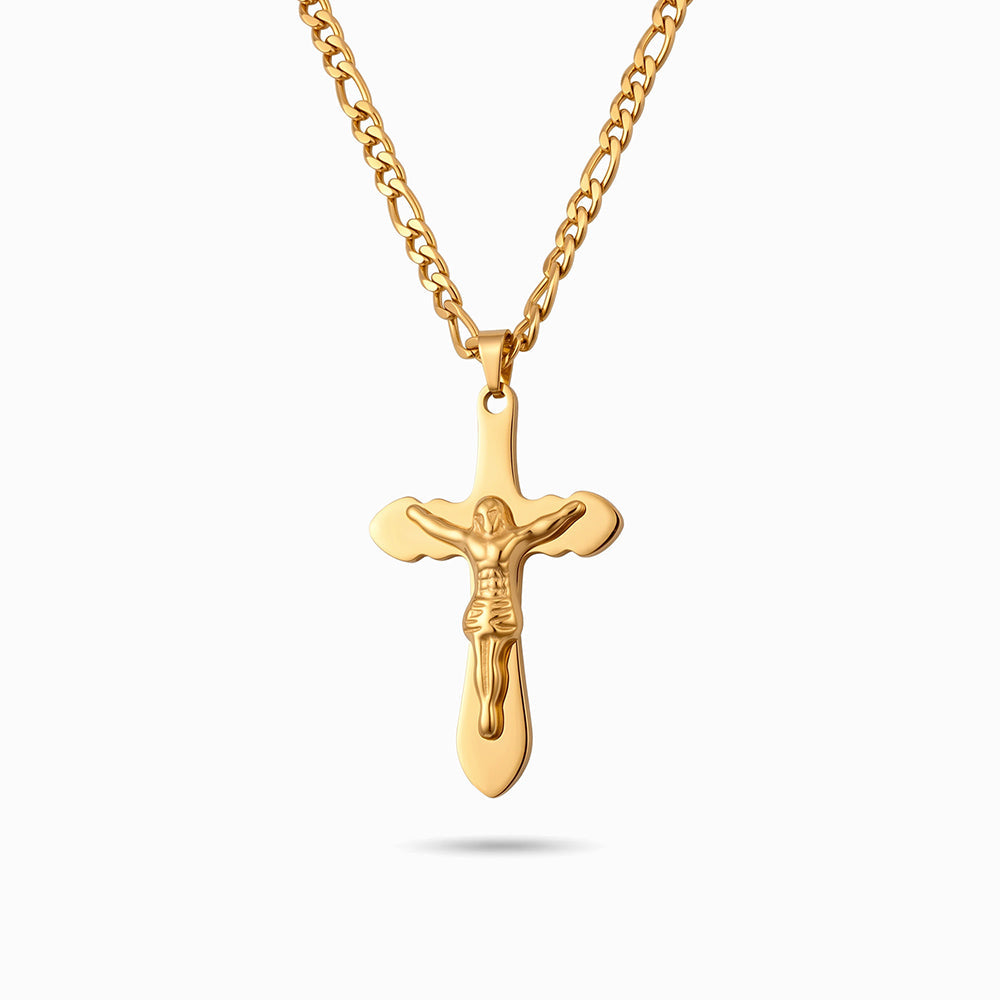 Colar Crucifixo em Aço Inoxidável