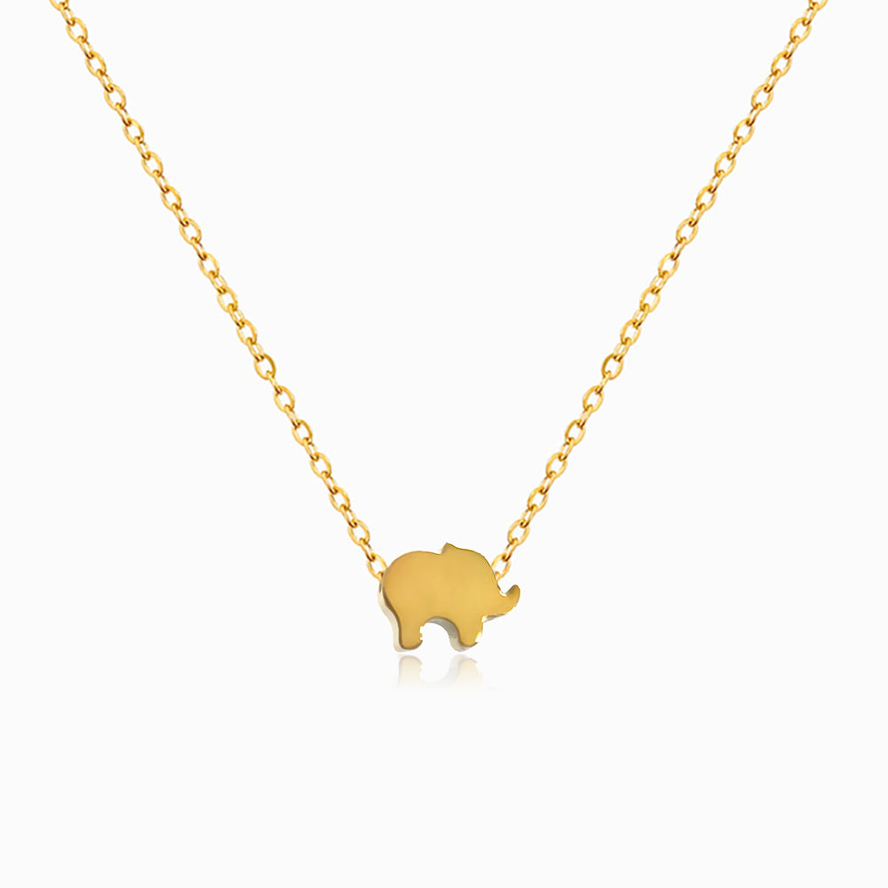 Colar Minimalista Elefante em Aço Inoxidável