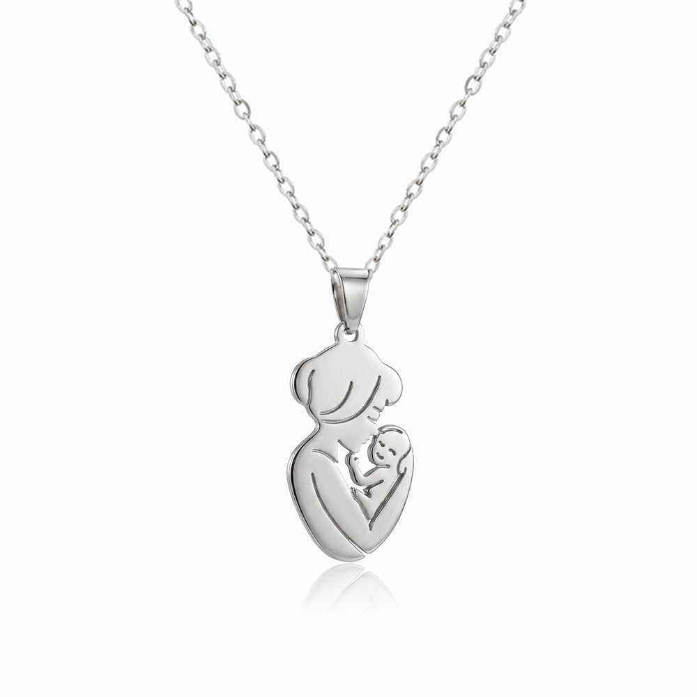 Colar Mãe e Filho Amor Eterno em Aço Inoxidável