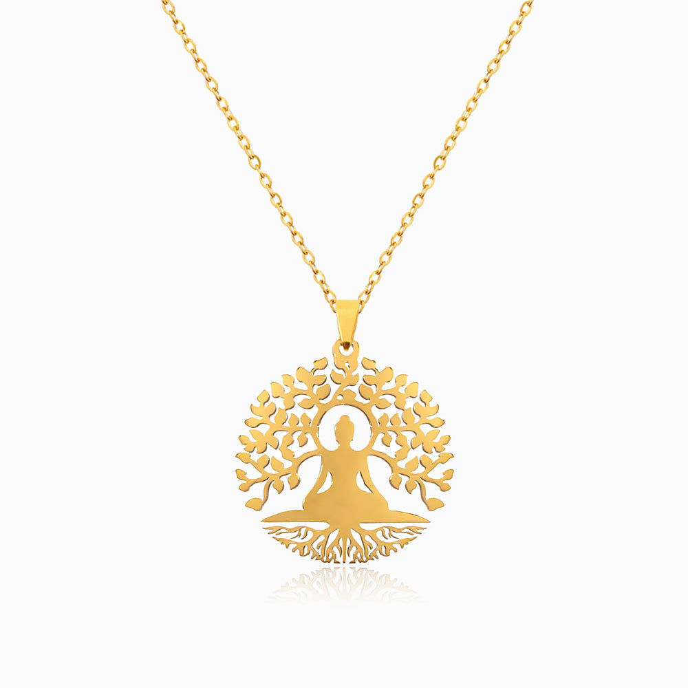 Colar Meditação em Aço Inoxidável