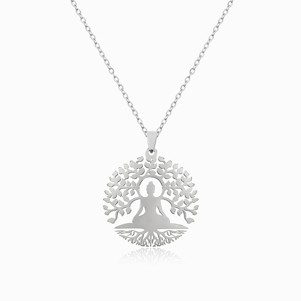 Colar Meditação em Aço Inoxidável